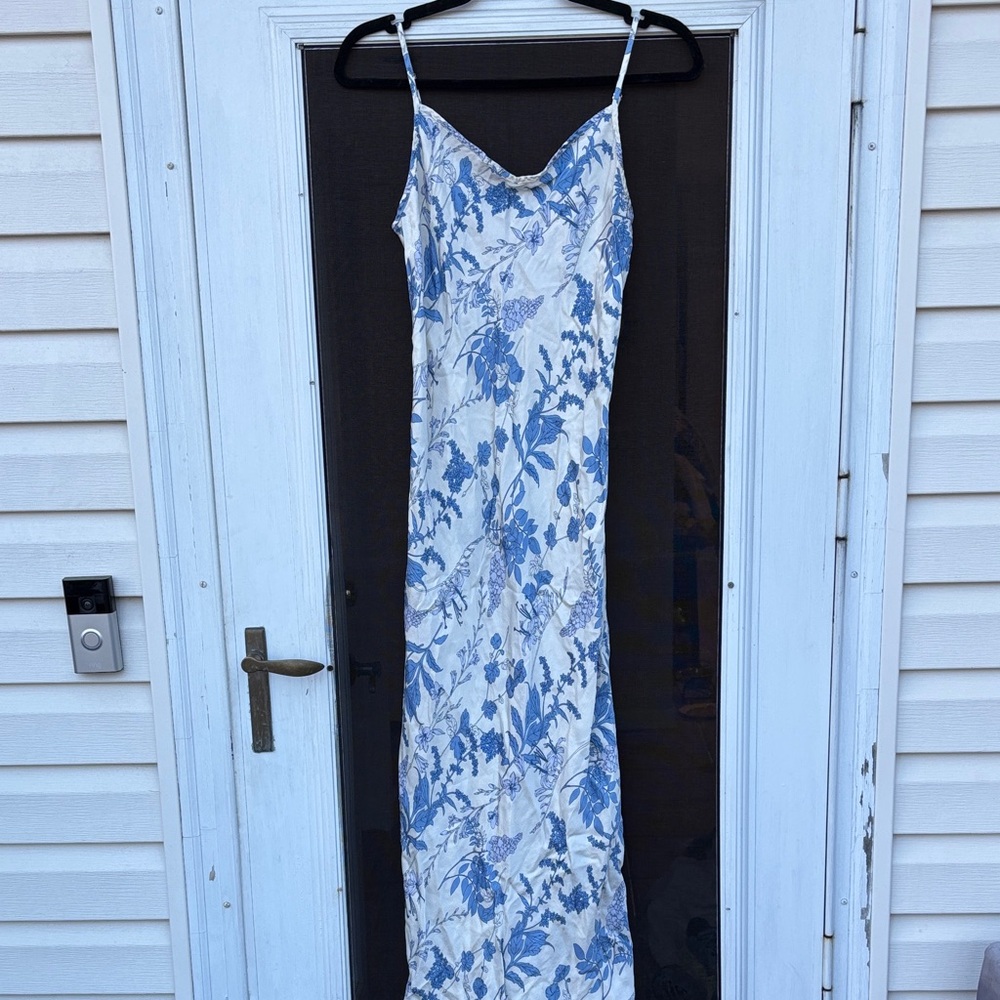 Intimissimi Ladies Blue White Floral Maxi Dress-S